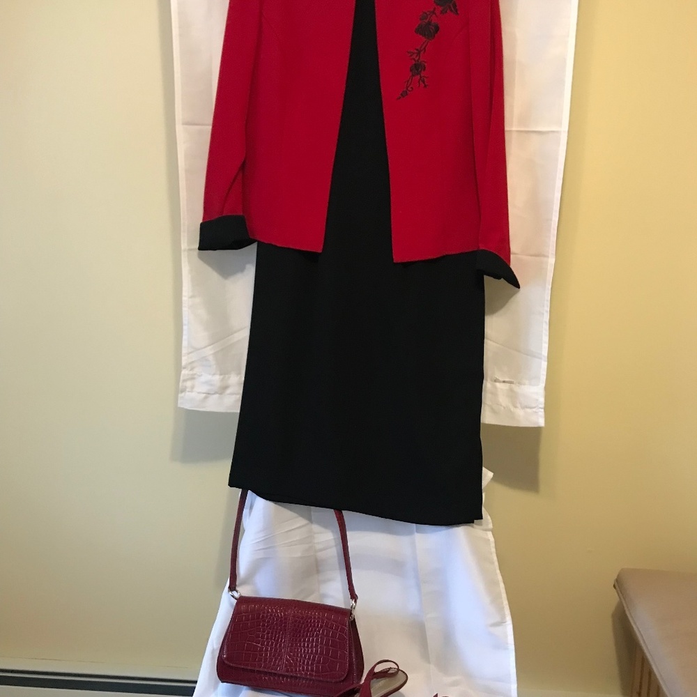 Dress and shoes and handbag